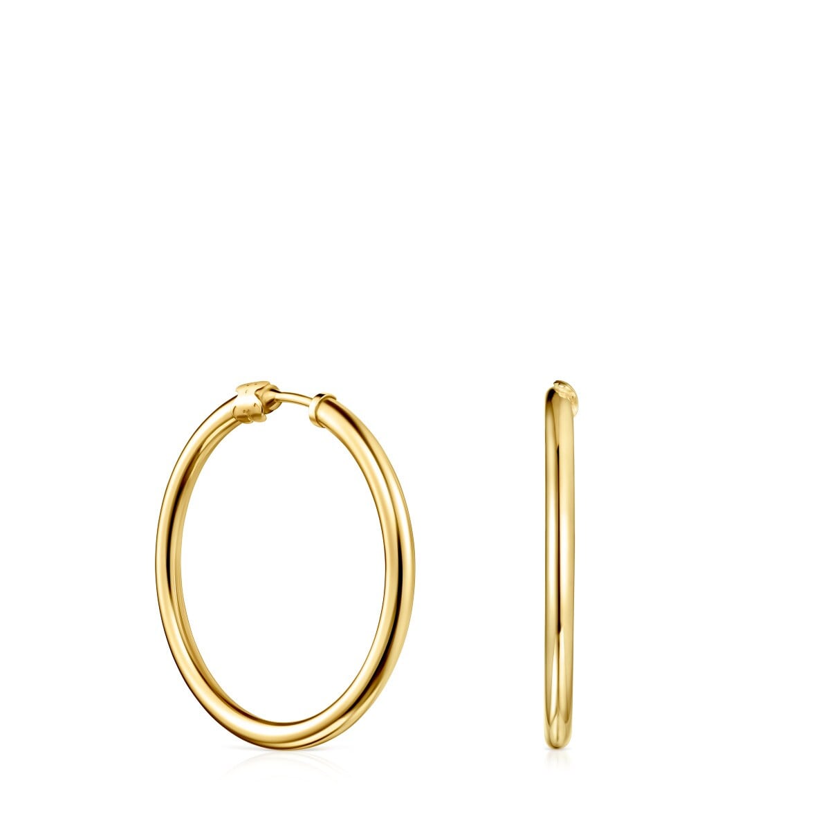 Tous - Pendientes Aro Grandes Con Baño De Oro 18 Kt Sobre Plata Tous Basics - Dorado