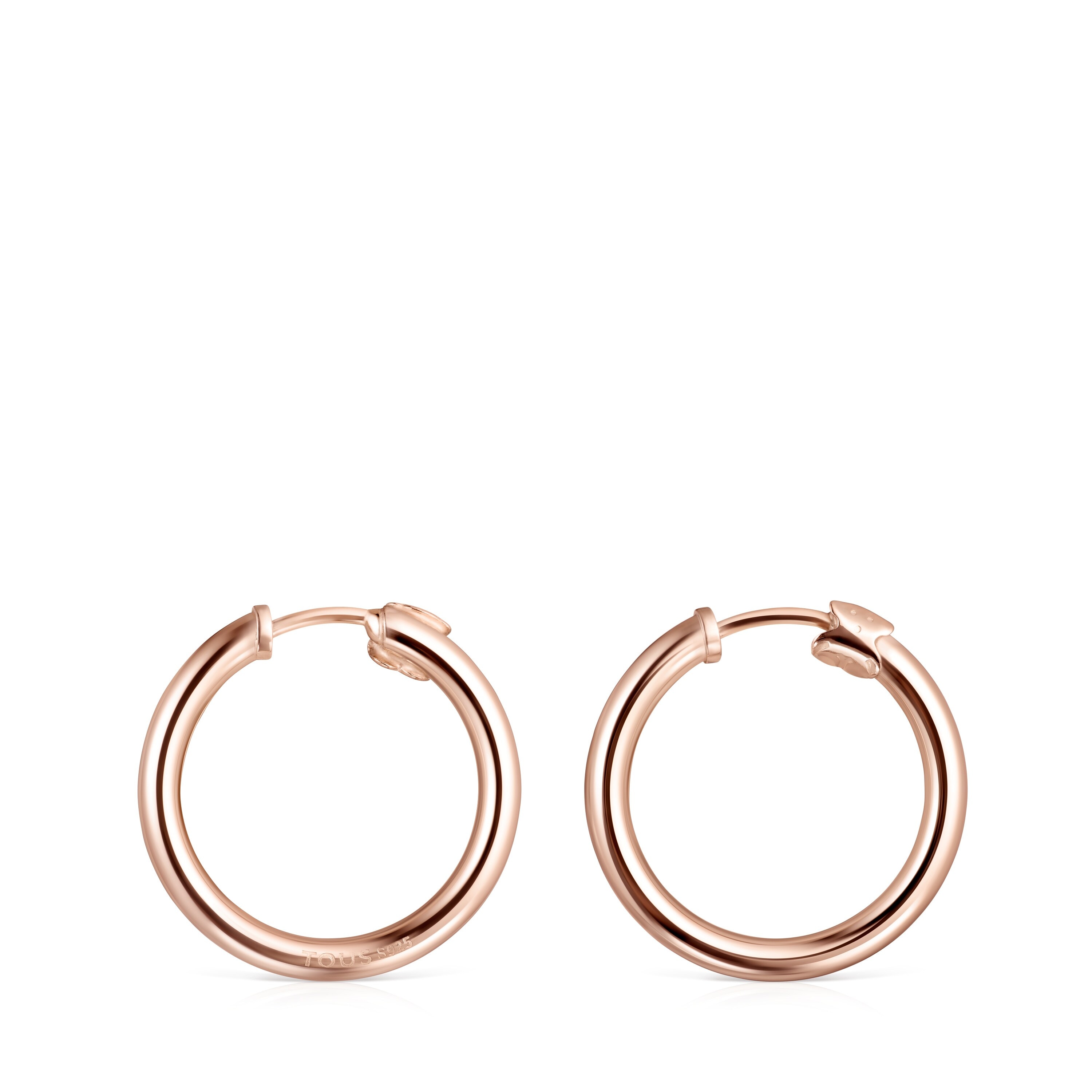 TOUS Basics small Earrings in Rose Silver Vermeil