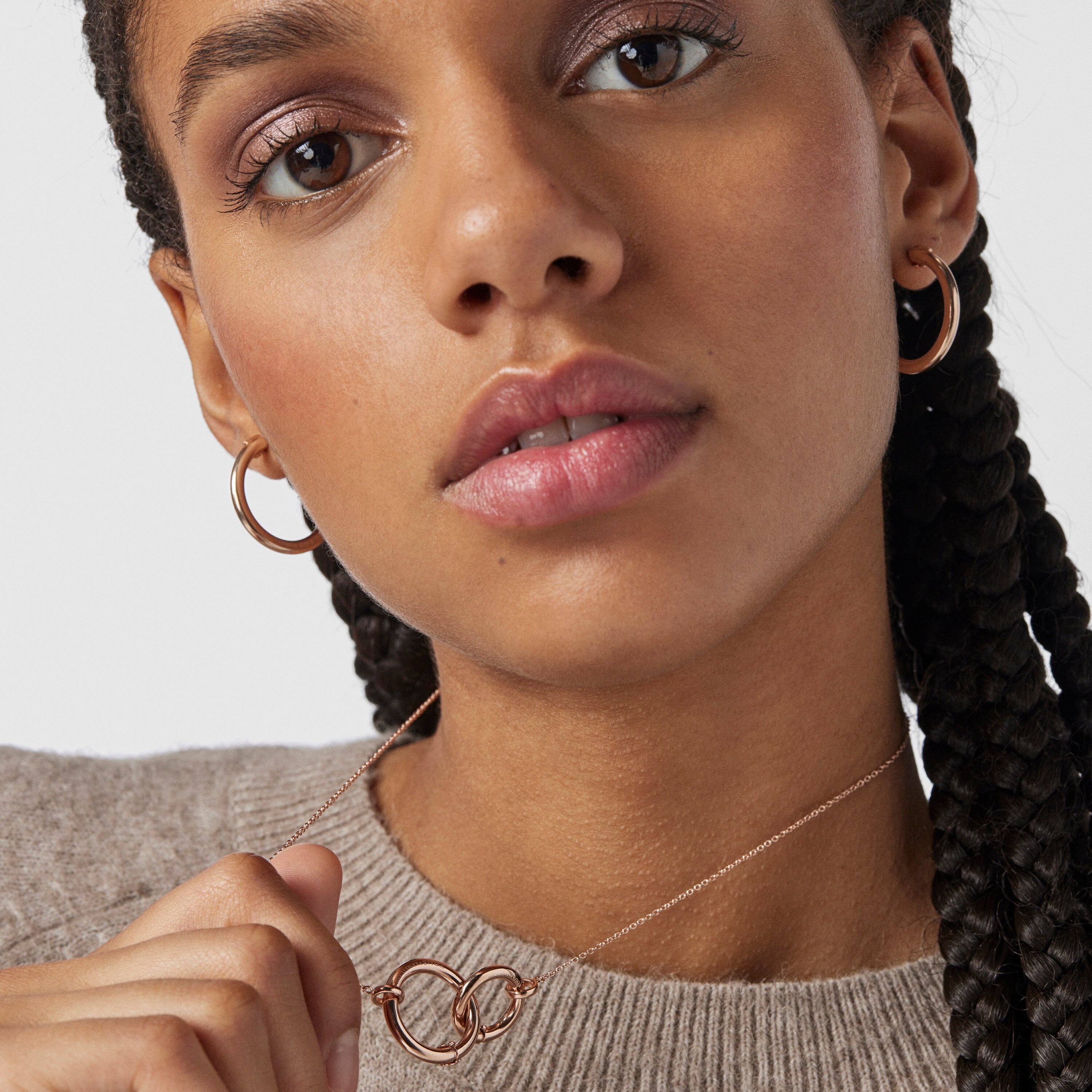 TOUS Basics small Earrings in Rose 18K gold vermeil