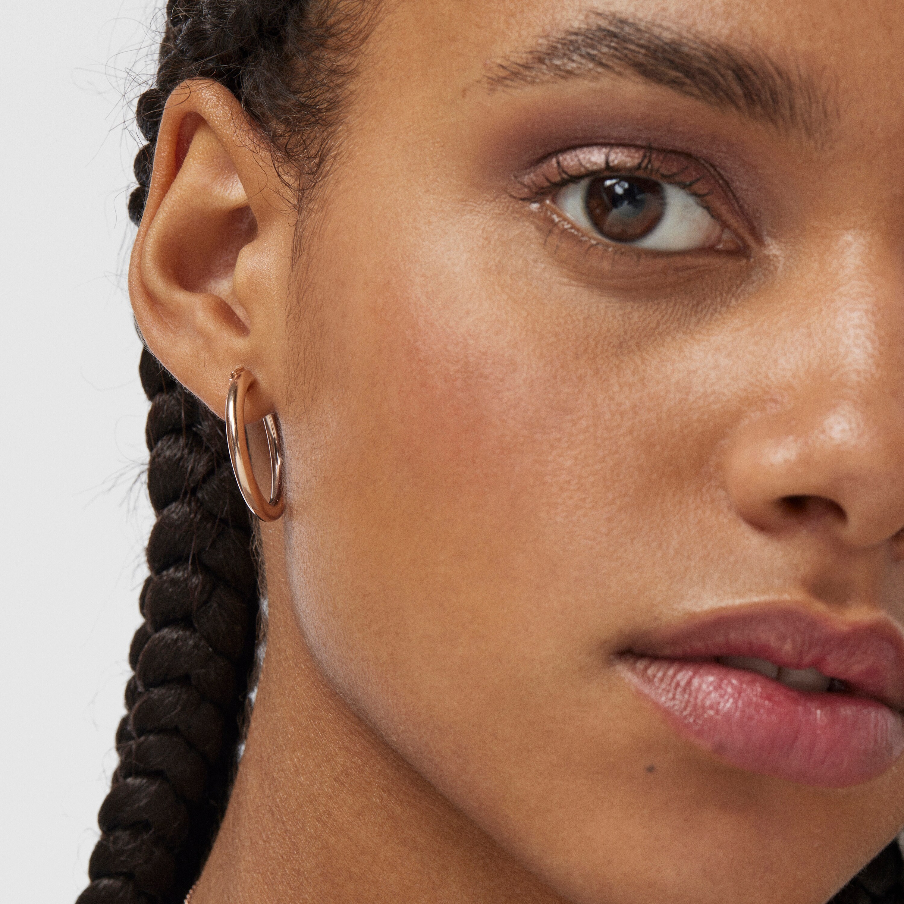 TOUS Basics small Earrings in Rose Silver Vermeil