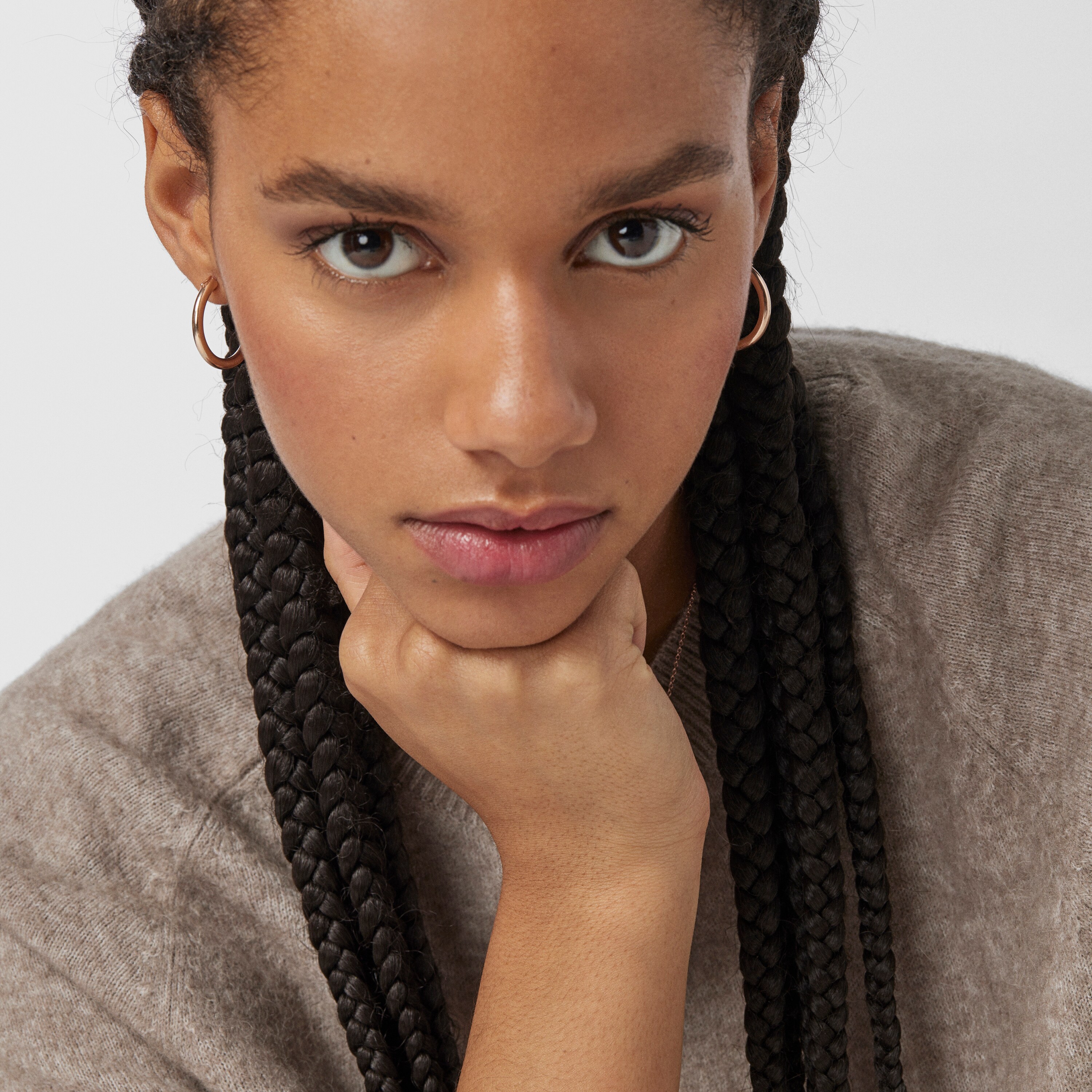 TOUS Basics small Earrings in Rose Silver Vermeil