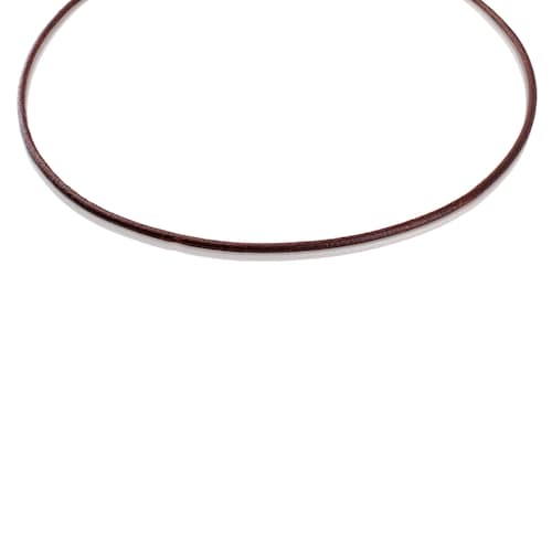 Gargantilla TOUS Chokers de Cuero de 2 mm marrón con cierre de oro, 45 cm