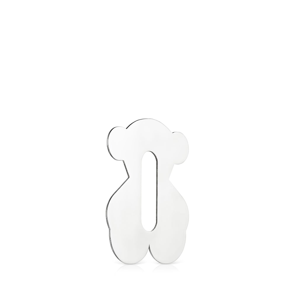 Large Hold Metal Silver Bear Pendant