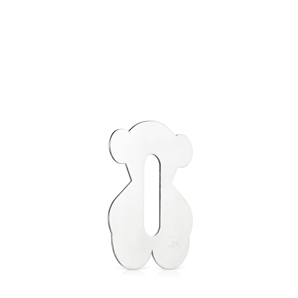 Large Hold Metal Silver Bear Pendant