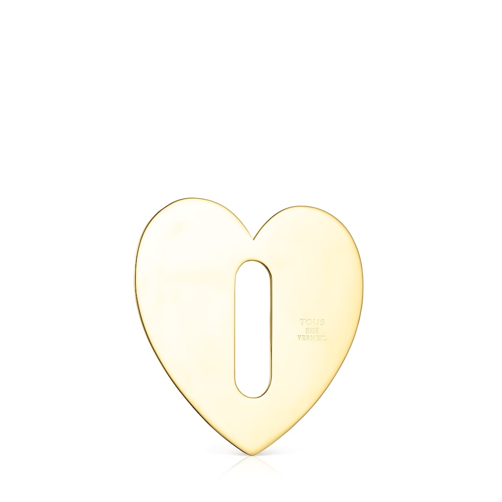 Plancha - Př&iacute;věsek Tous ze žlut&eacute;ho stř&iacute;bra Vermeil s motivem srdce