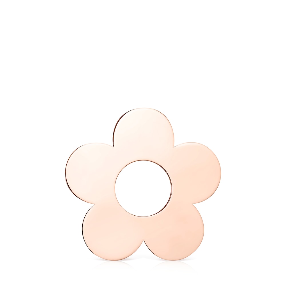 Colgante grande flor con baño de oro rosa 18 kt sobre plata Hold Metal image number 0