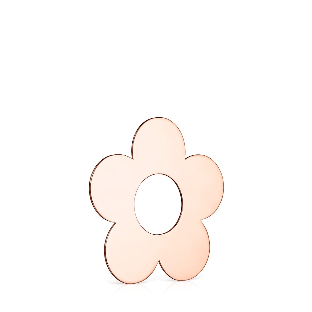 Colgante grande flor con baño de oro rosa 18 kt sobre plata Hold Metal image number 1