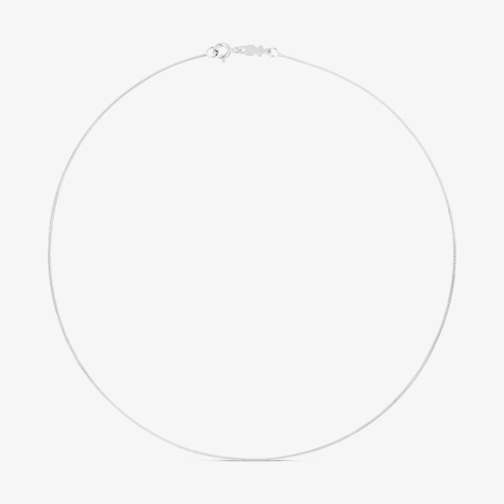 Gargantilla cord&oacute;n de plata, 40 cm Chain