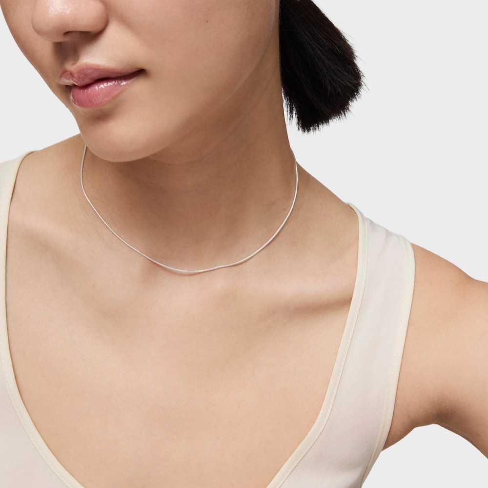 Gargantilla cord&oacute;n de plata, 40 cm Chain