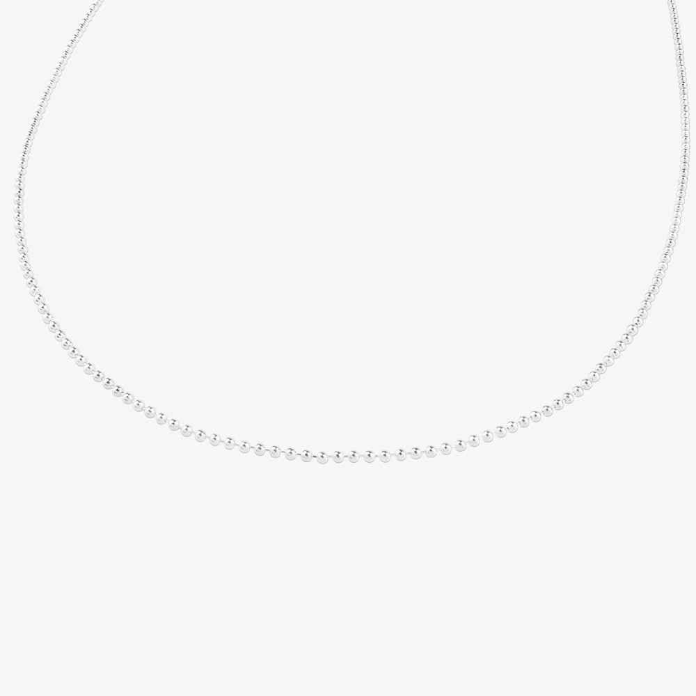 80&nbsp;cm lange Halskette TOUS Chain aus Silber mit 2,2&nbsp;mm gro&szlig;en Kugeln.