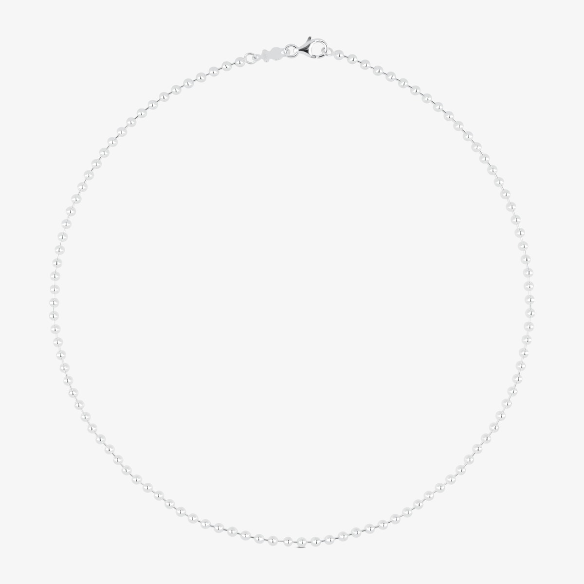 Enge Halskette Chain Aus Im Stil Einer 3 Mm Dicken Kugelkette, 45 Cm Lang