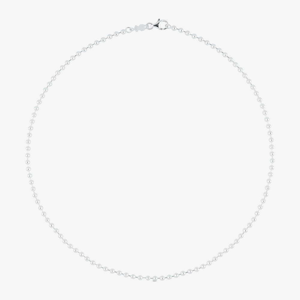 45&nbsp;cm Silver TOUS Chain 3&nbsp;mm ball Choker.