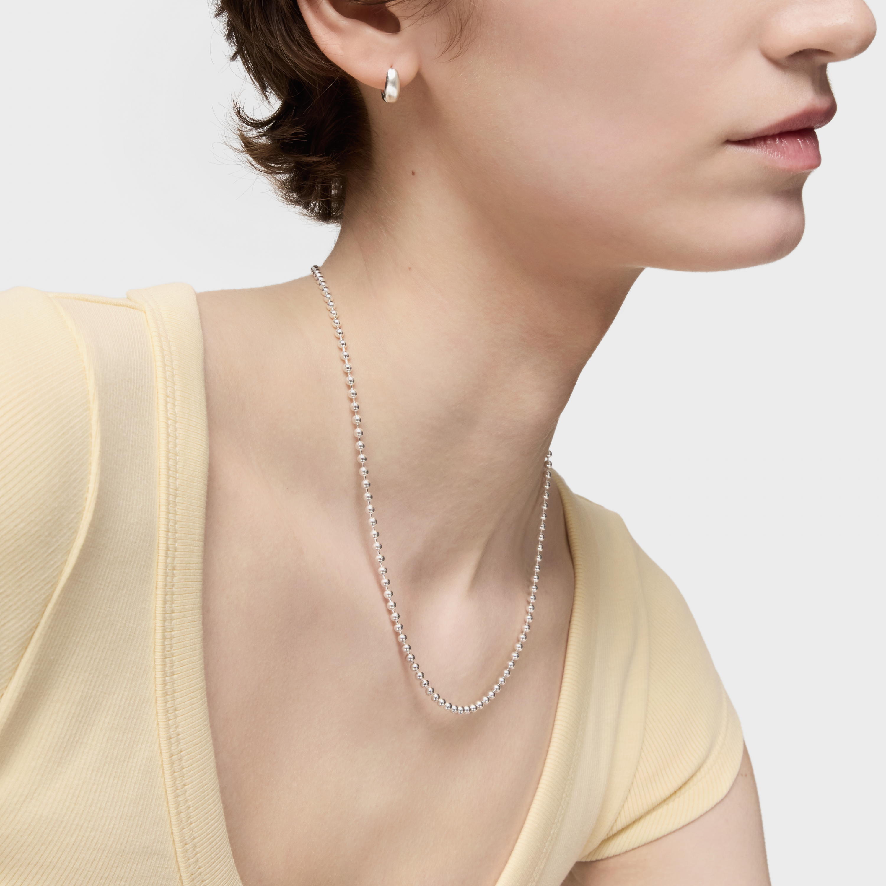 Gargantilla de plata con bolas, 45 cm Chain Gargantilla de plata con bolas, 45 cm Chain