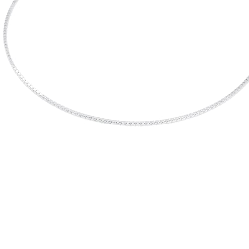 Collaret de plata amb anelles quadrades, 45 cm Chain