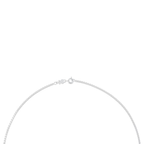 Collaret de plata amb anelles quadrades, 45 cm Chain