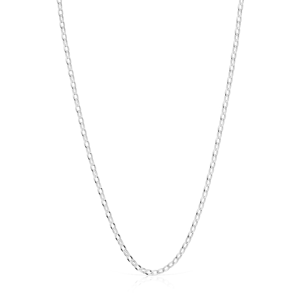 Gargantilla de plata con anillas redondas, 60 cm Chain image number 1
