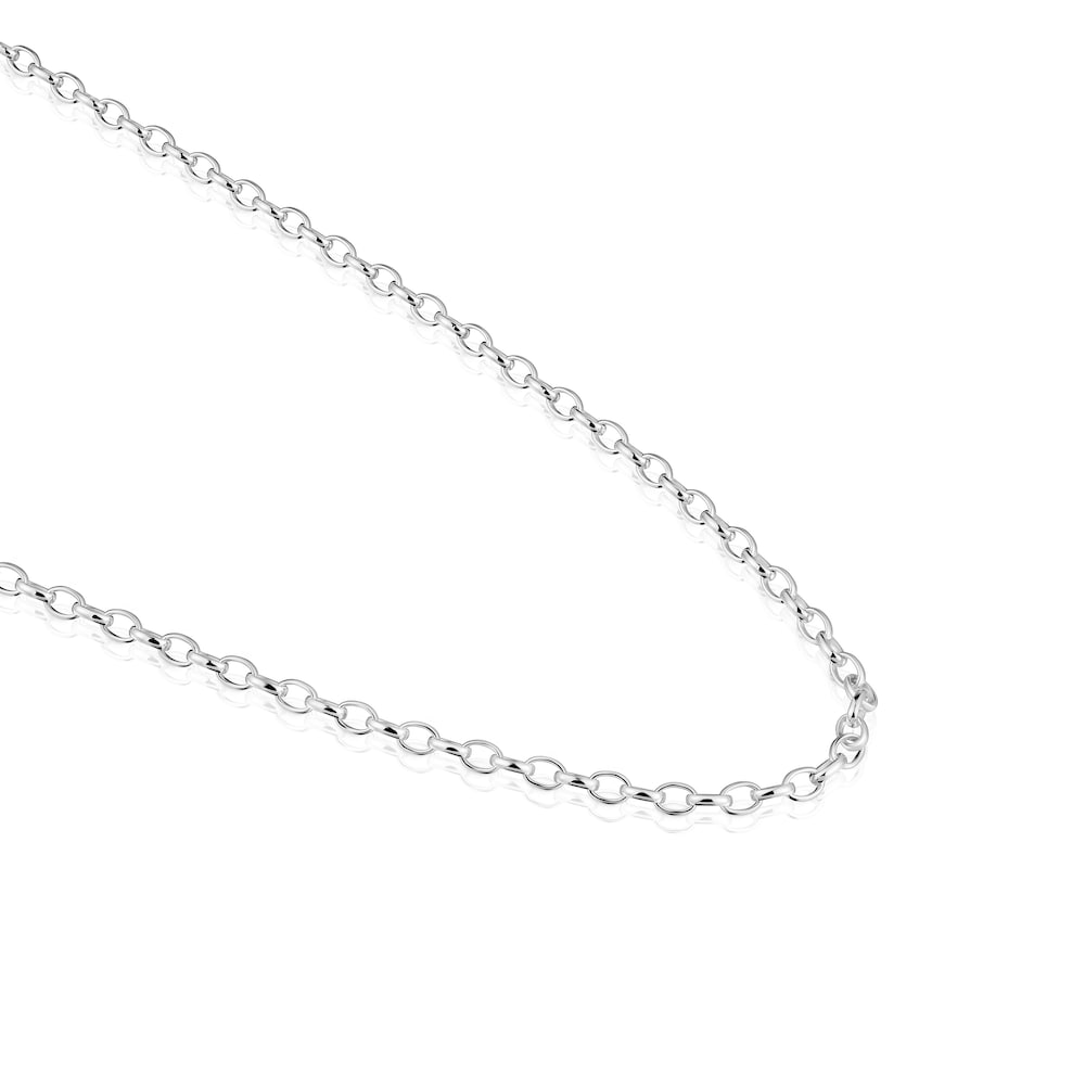 Gargantilla de plata con anillas redondas, 60 cm Chain image number 2