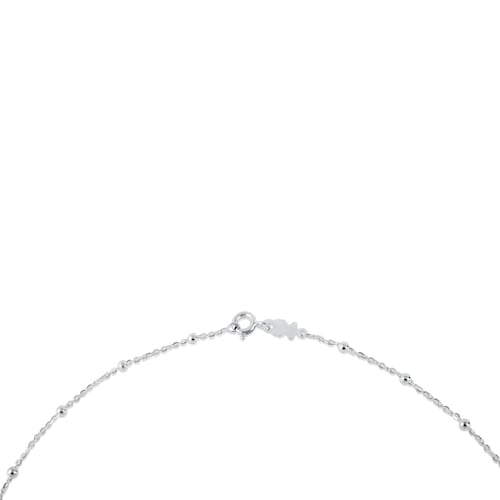 Gargantilla con baño de oro 18 kt sobre plata con bolas intercaladas, 50 cm Chain
