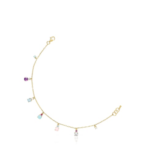 Mini Ivette Bracelet in Gold with Gemstones