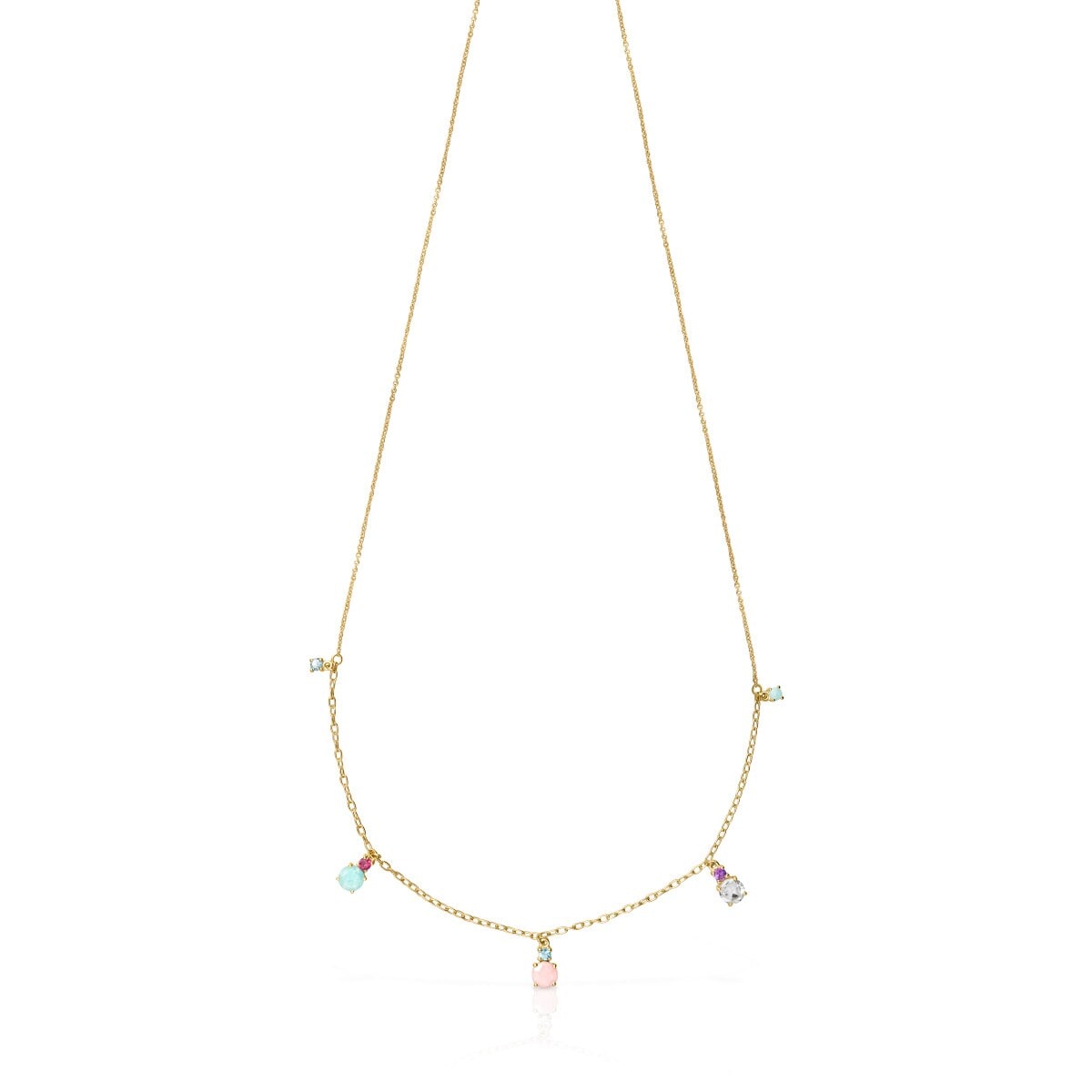 Mini Ivette Necklace in Gold with Gemstones
