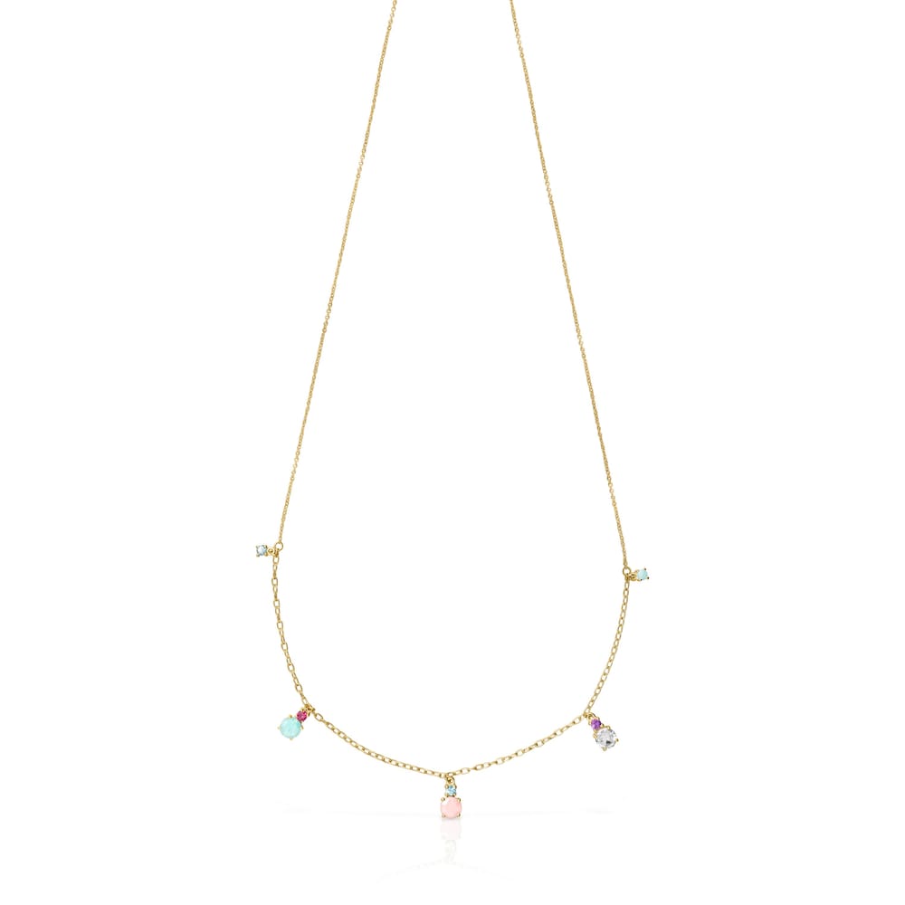 Collar de oro con gemas Mini Ivette image number 0