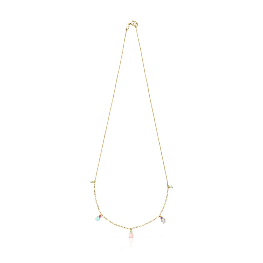 Collar de oro con gemas Mini Ivette image number 1