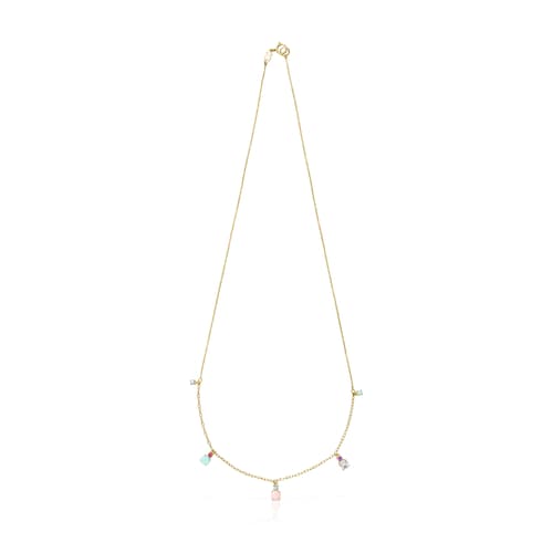 Mini Ivette Necklace in Gold with Gemstones