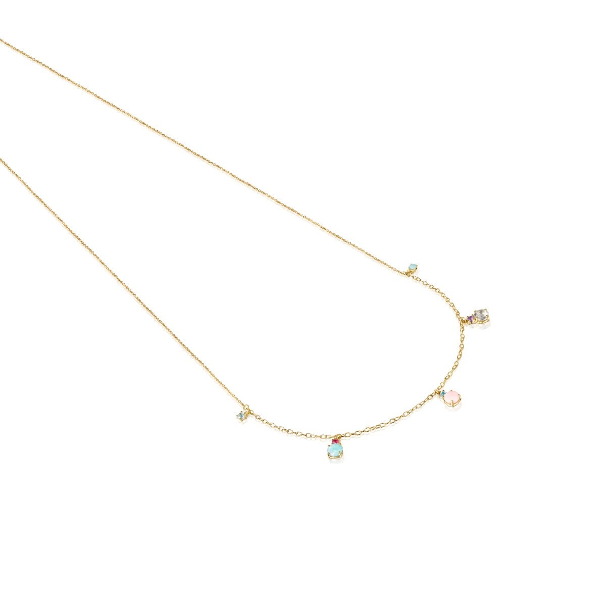Mini Ivette Necklace in Gold with Gemstones