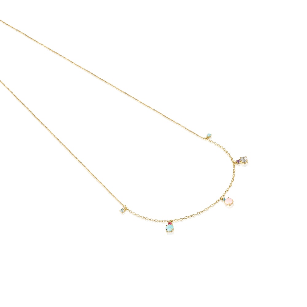 Collar de oro con gemas Mini Ivette image number 2