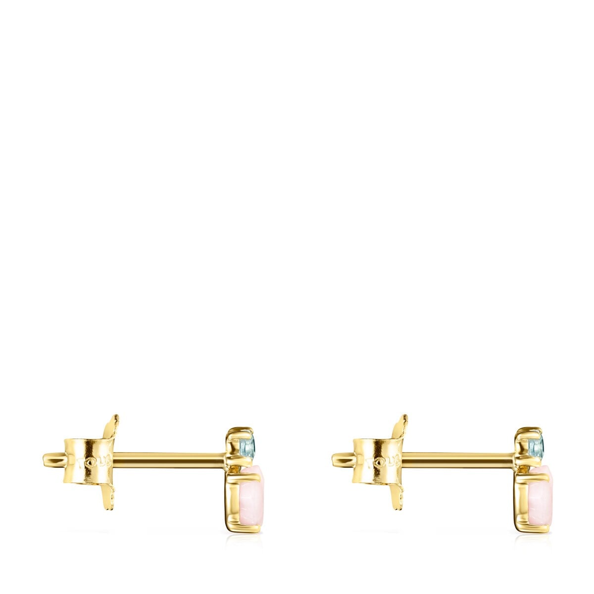 Mini Ivette Earrings in Gold with Opal and Topaz
