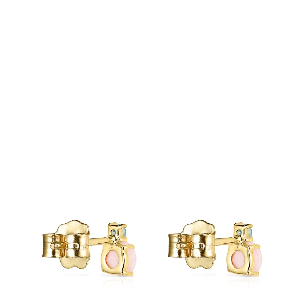 Mini Ivette Earrings in Gold with Opal and Topaz