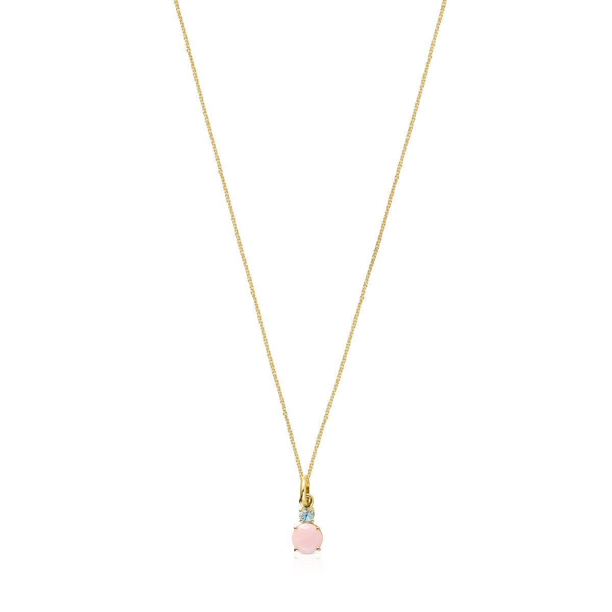 Mini Ivette Necklace in Gold with Opal and Topaz