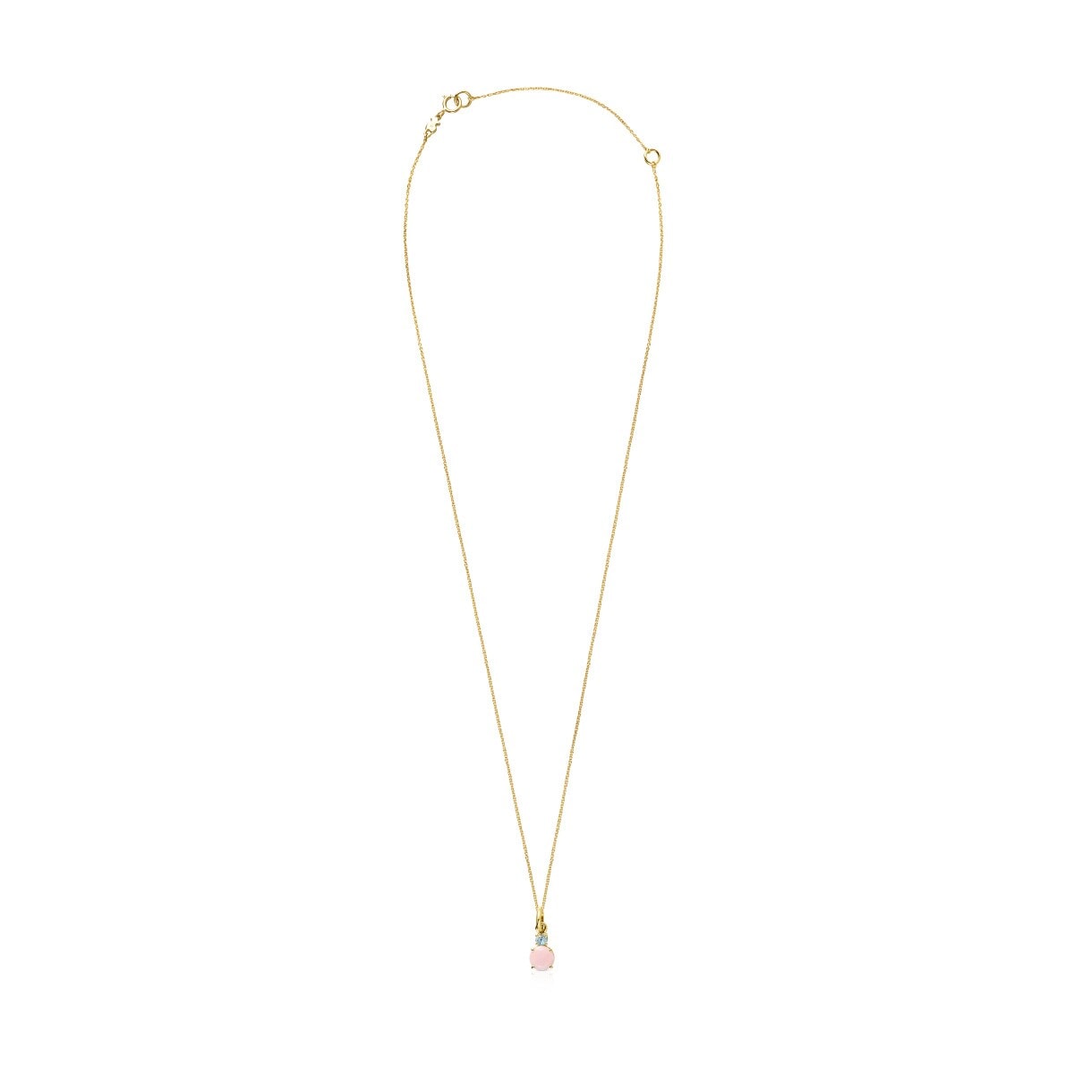 Mini Ivette Necklace in Gold with Opal and Topaz