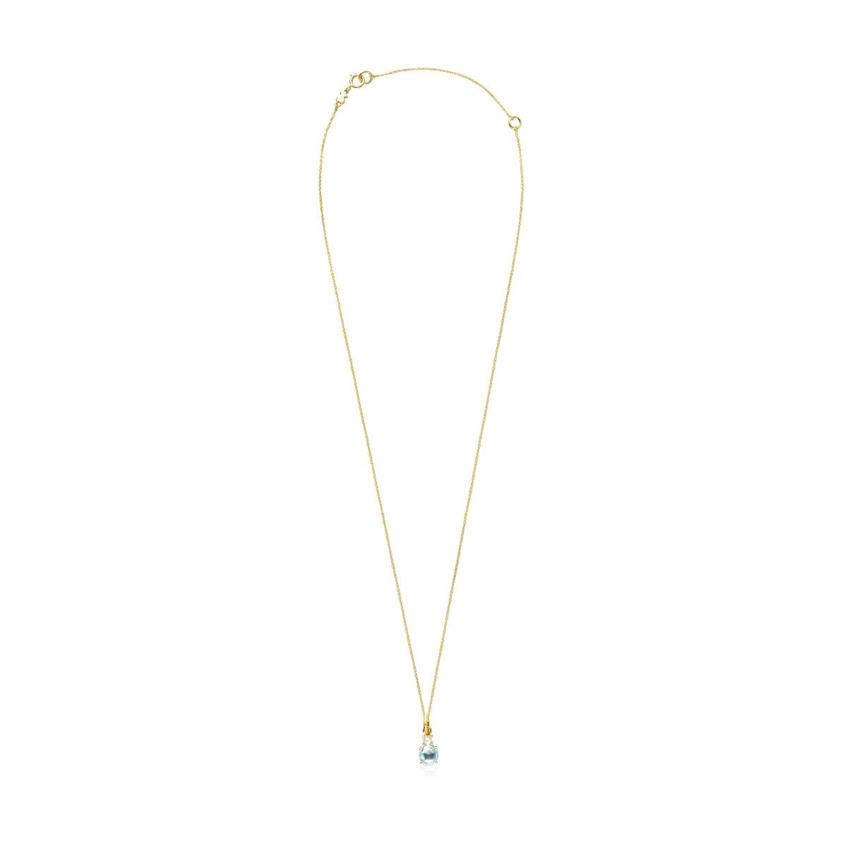 Mini Ivette Necklace in Gold with Topaz and Pearl