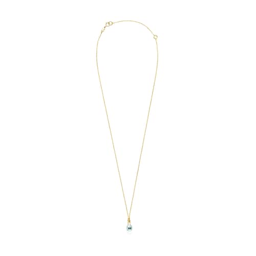 Collar de oro con topacio y perla Mini Ivette