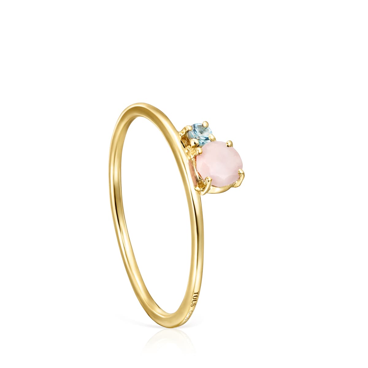TOUS Mini Ivette Ring in Gold with Opal and Topaz