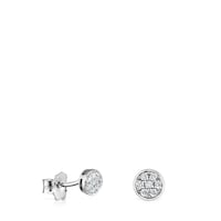Pendientes de oro blanco con diamantes Alecia