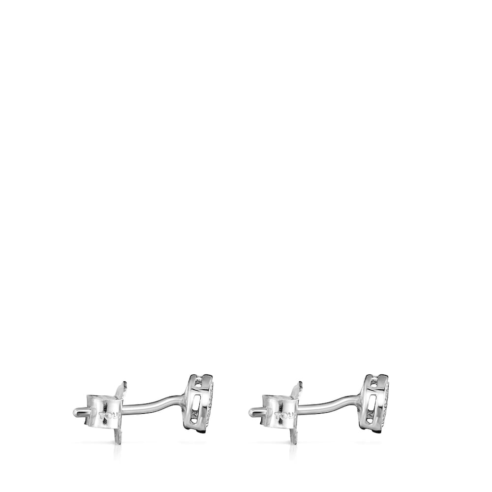 Pendientes de oro blanco con diamantes Alecia