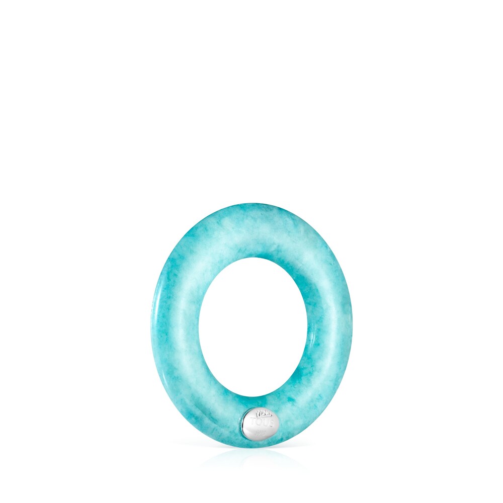 Anilla grande Hold Gems de Amazonita y Plata