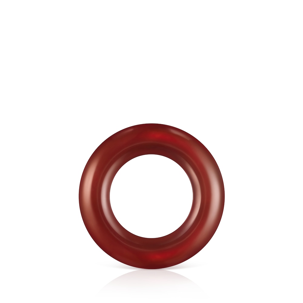 Anilla grande Hold Gems de Cornalina y Plata