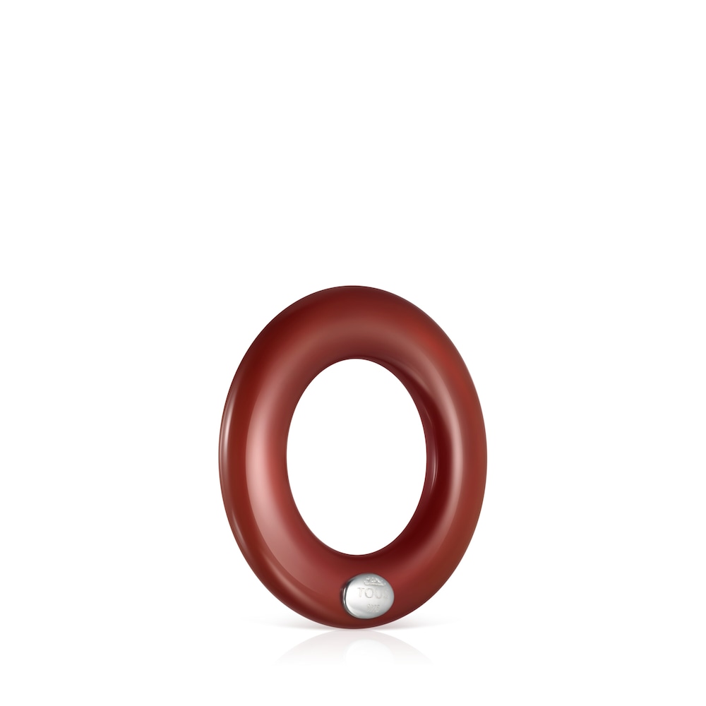 Anilla grande Hold Gems de Cornalina y Plata