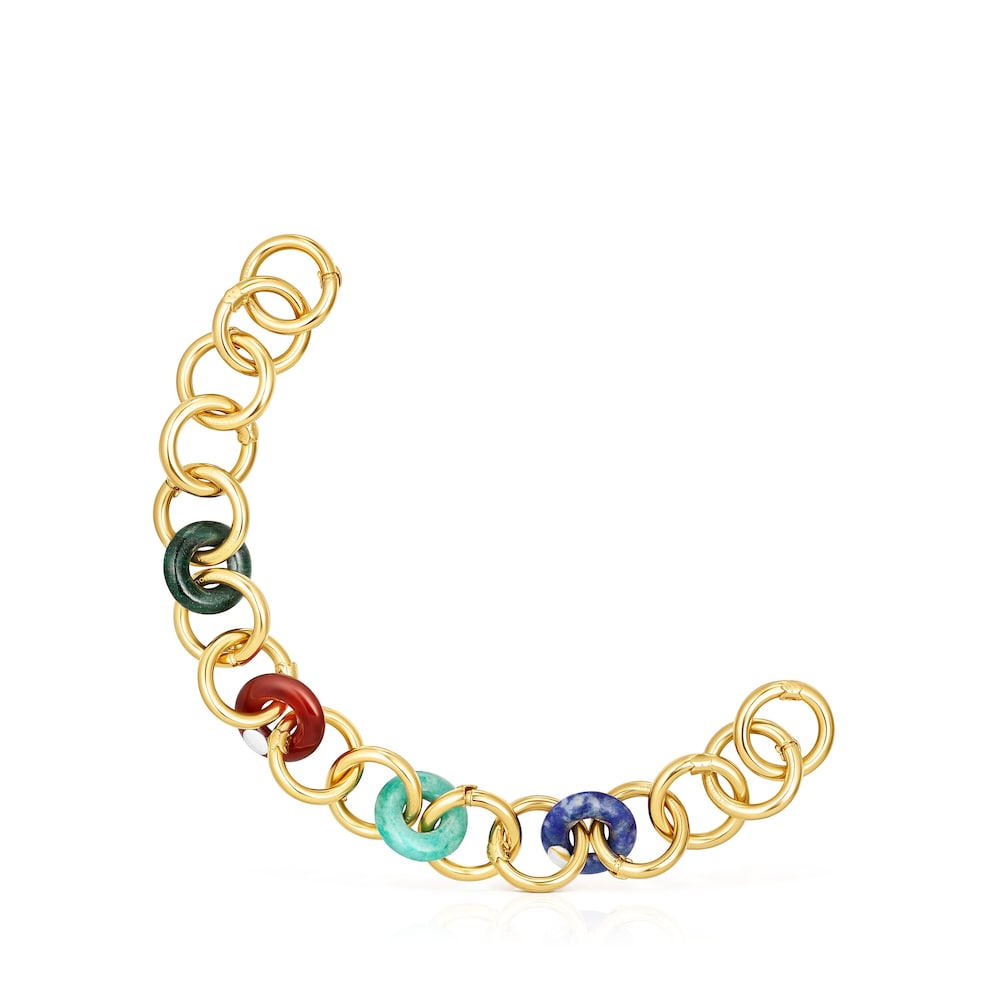 Hold Gems Silver Vermeil Bracelet with Gemstones image number 0