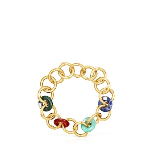 Hold Gems Silver Vermeil Bracelet with Gemstones