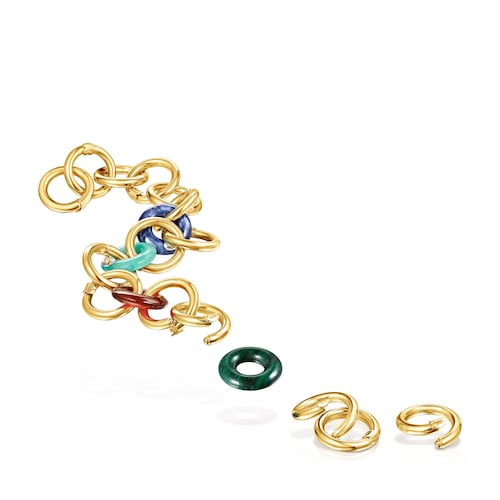 Hold Gems Silver Vermeil Bracelet with Gemstones