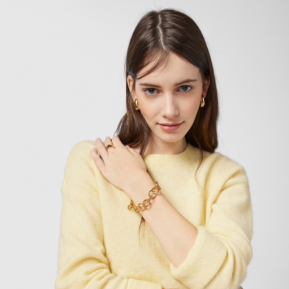 Pulseira de argolas Hold em Prata Vermeil