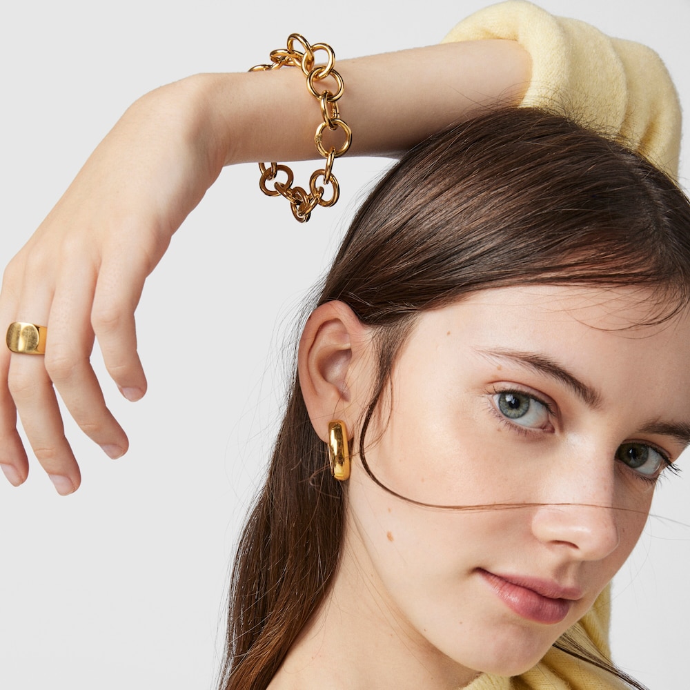 Pulseira de argolas Hold em Prata Vermeil