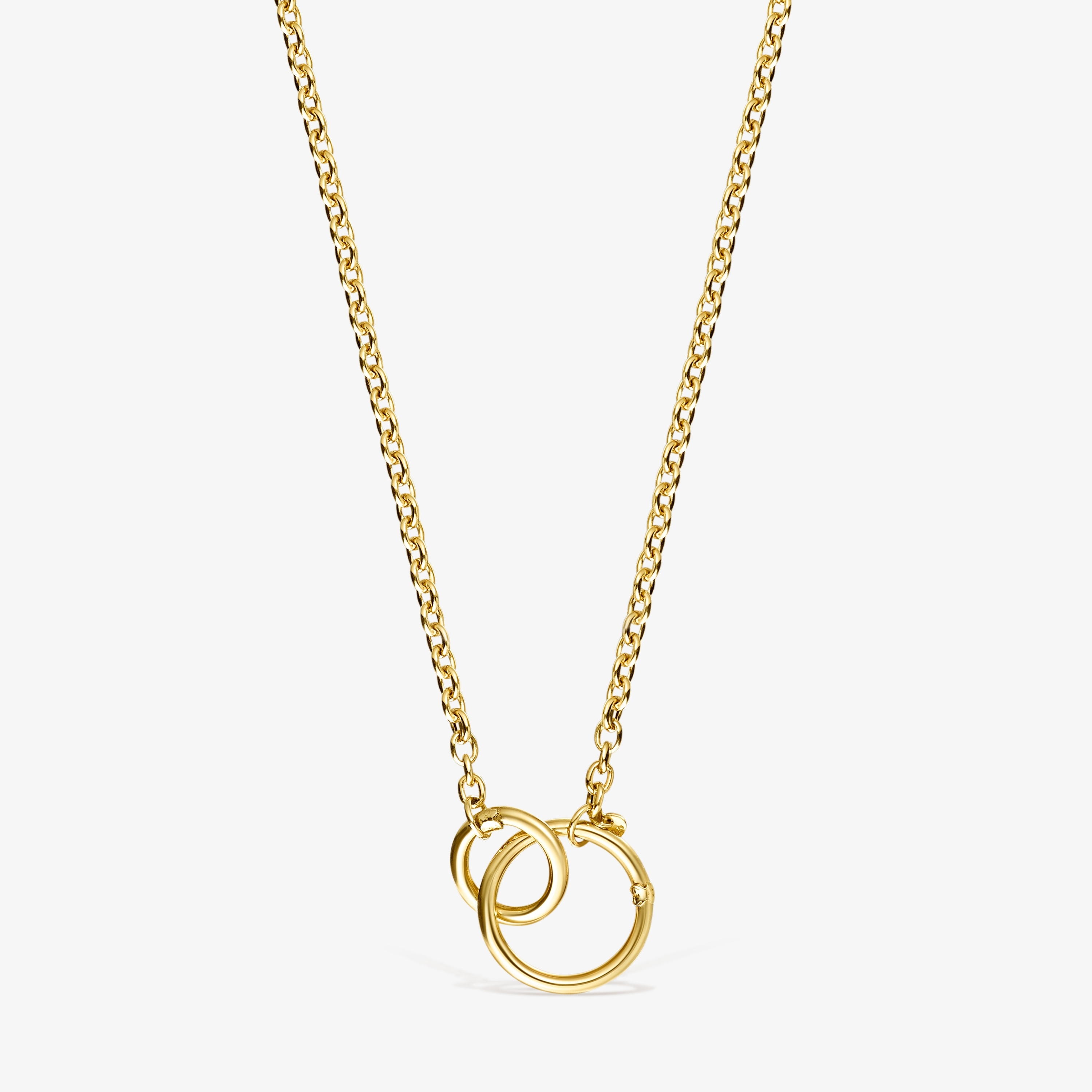 18K solid gold Hold Necklace 37.5cm.