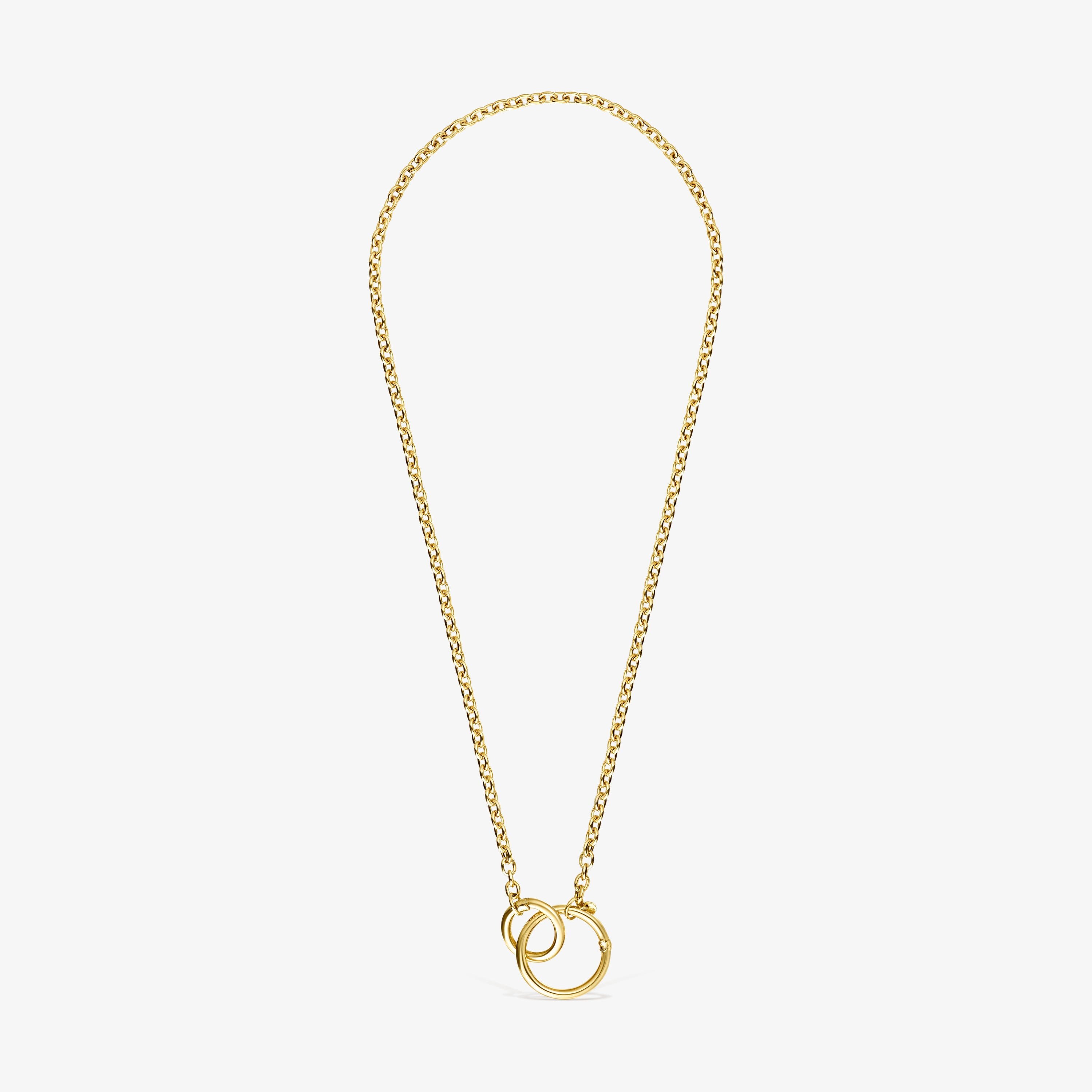 18K solid gold Hold Necklace 37.5cm.