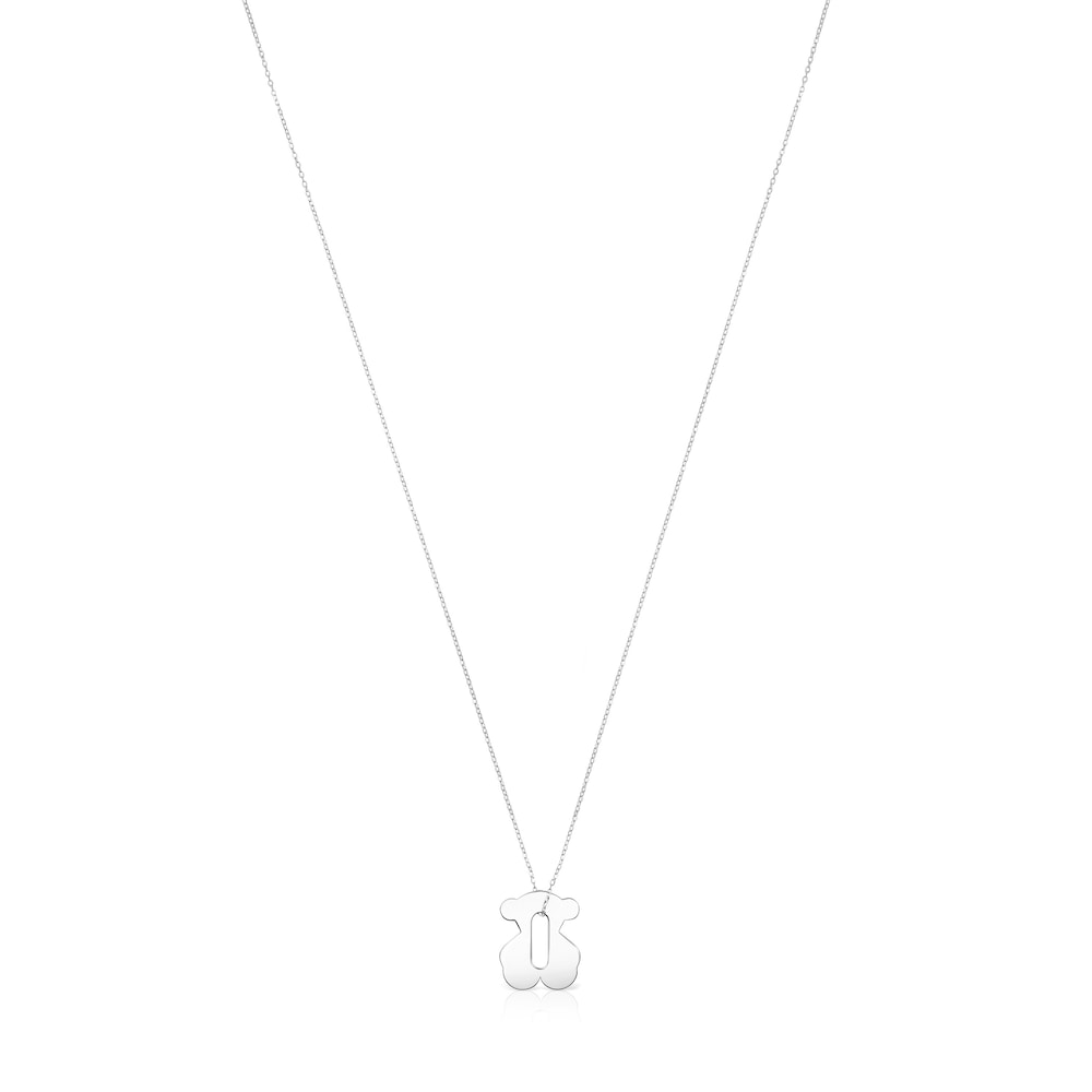 Collar Hold Metal oso de Plata