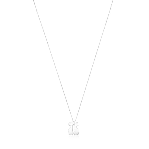 Collar Hold Metal oso de Plata